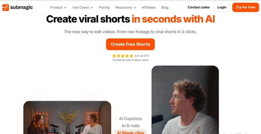 Submagic promo code and coupons to create viral shorts with AI