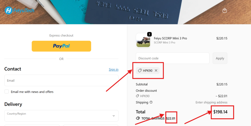 FeiyuTech Promo Code