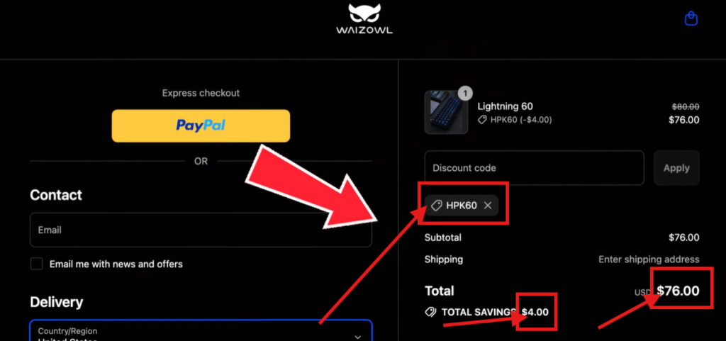 Waizowl Promo Code