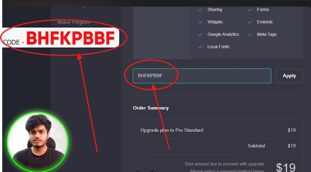 How to Use Carrd Referral Code “BHFKPBBF” to Get 10% Off (Steo-By-Step)